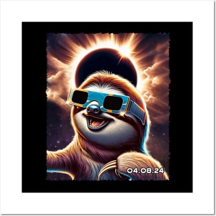 Lazy Eclipse Day: Sloth Observing the Solar Eclipse Shirt Graphic Posters and Art